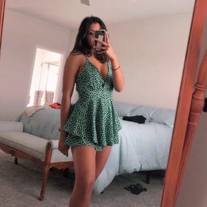 Nasty Gal Green Romper